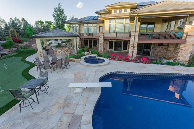 Swimming pool landscaping J&S Landscape Denver CO