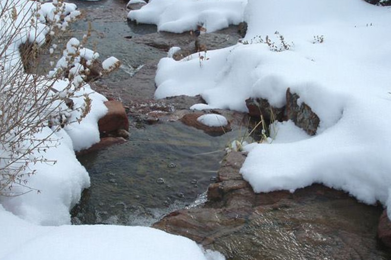 water features in the winter