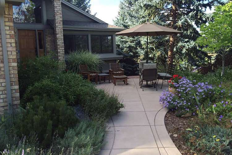 walkway and patio landscape J&S Landscape Boulder