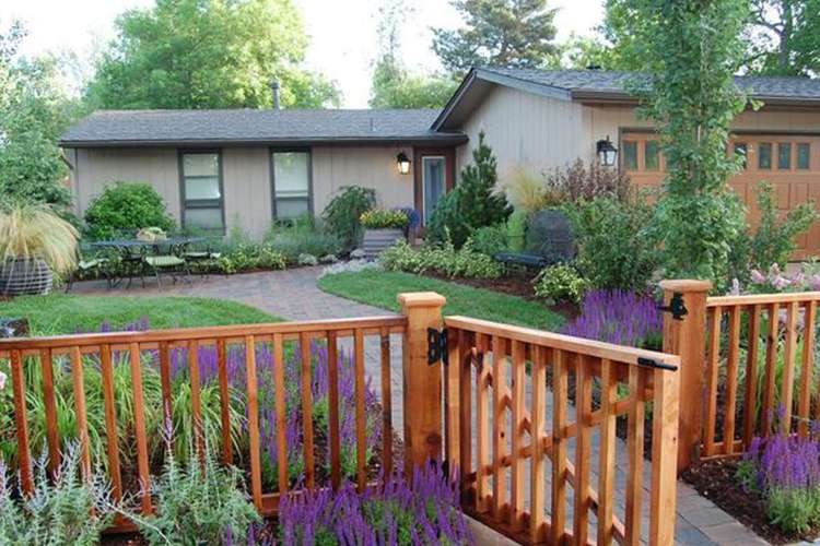 wood fence and gate J&S Landscape Boulder