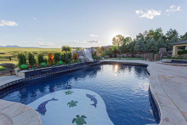 pool landscaping J&S Landscape Boulder